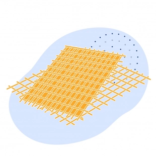 Стальная дорожная сетка в картах 200x200x12 мм 2000x6000 мм В500С ГОСТ 23279-2012