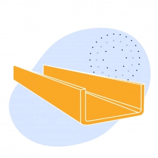 Швеллер стальной гнутый равнополочный 70х40х3 мм 09Г2С ГОСТ 8278-83