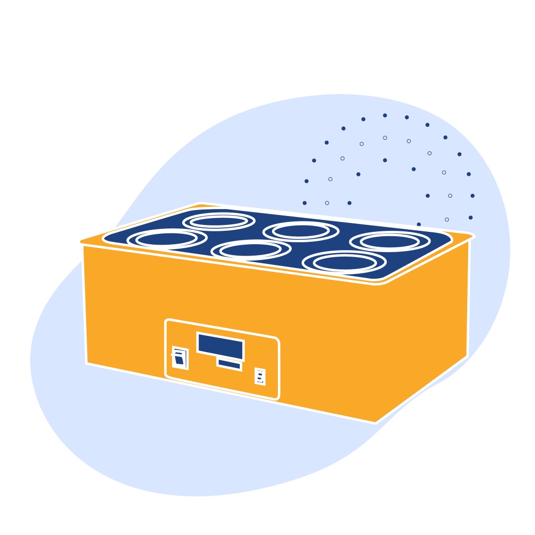 Лабораторная баня ЛБ61-1 540х380х190 мм 9.5 кг