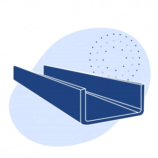 Швеллер стальной гнутый равнополочный 70х40х3 мм 09Г2С ГОСТ 8278-83